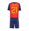 Spanien Mikel Oyarzabal #21 Hjemmebanetrøje Børn VM 2026 Kort ærmer (+ bukser)