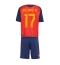 Spanien Nico Williams #17 Hjemmebanetrøje Børn VM 2026 Kort ærmer (+ bukser)